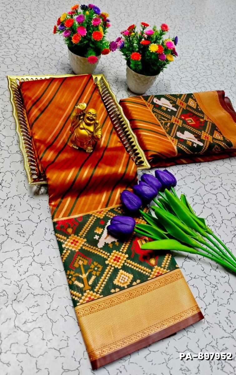 TRANDING   PATOLA SILK SAREES - VENTHAYA COLOUR