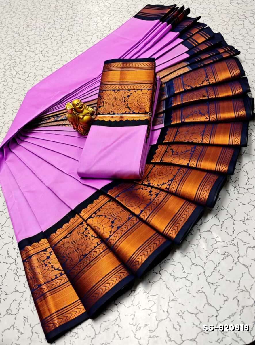 FANCY PLAIN  SOFT SILK SAREES - LEVENDOR (1)