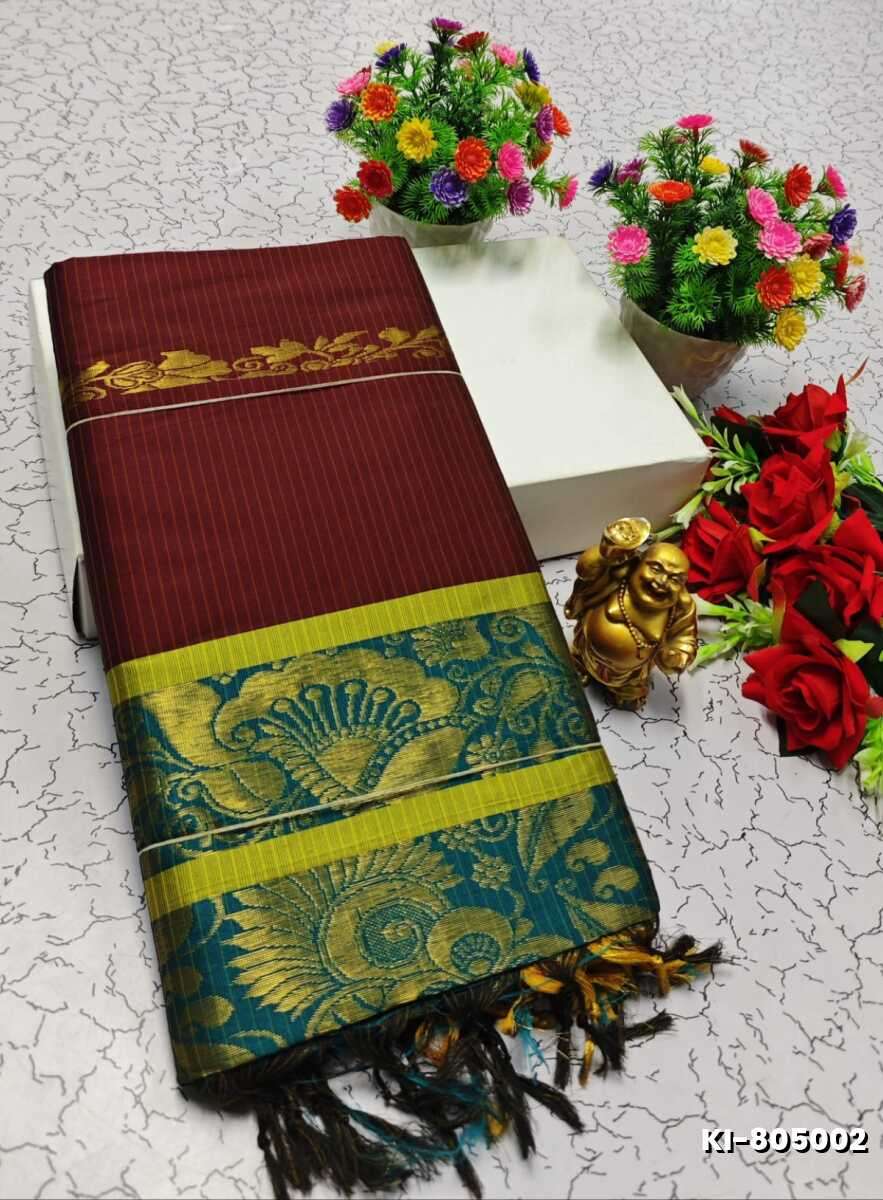 KALYANI SILK TYPE SAREES - MERUN