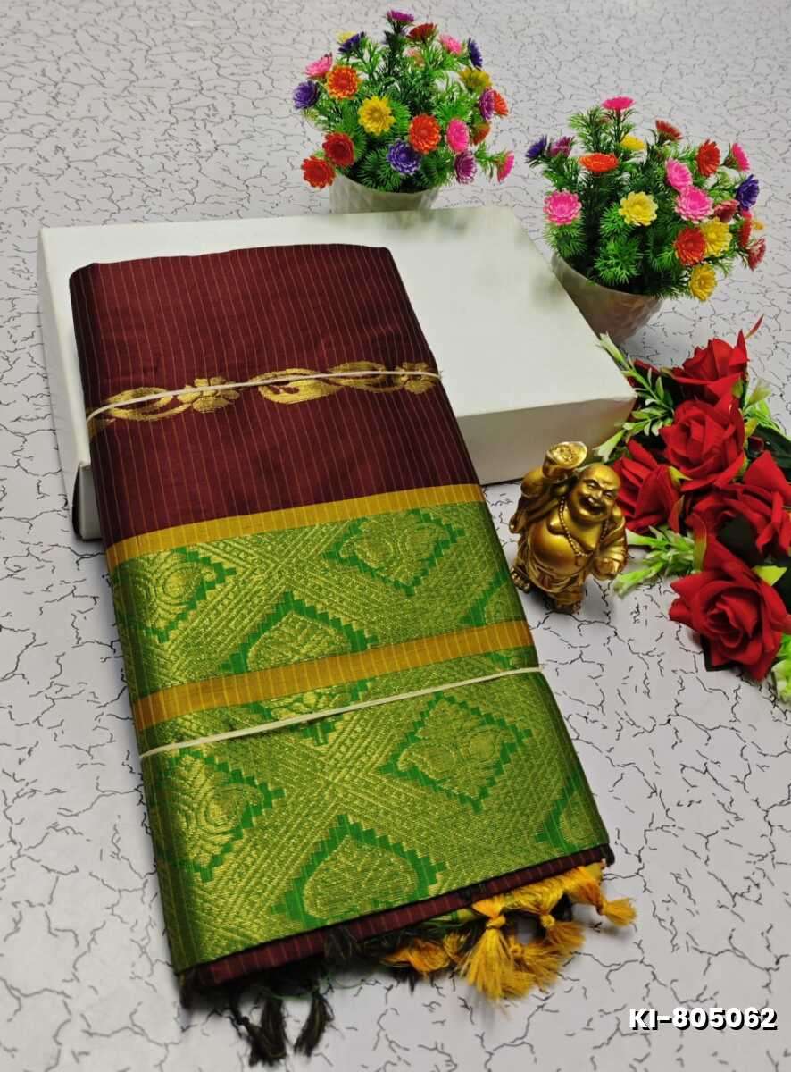 KALYANI SILK TYPE SAREES - MAROON COLOR
