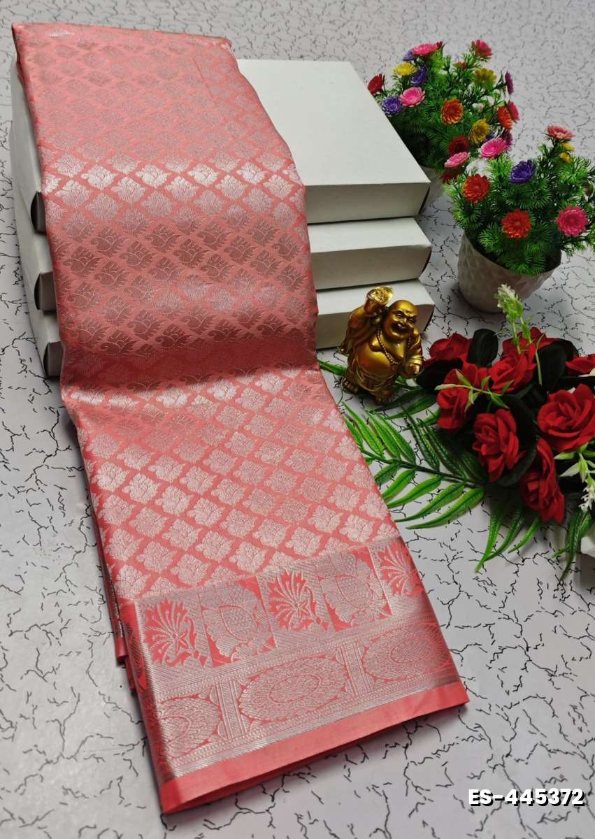 ELITE BRIDAL PICK &PICK SILK SAREES AND WEDDING ART SILK SAREES - CORAL COLOUR (3)