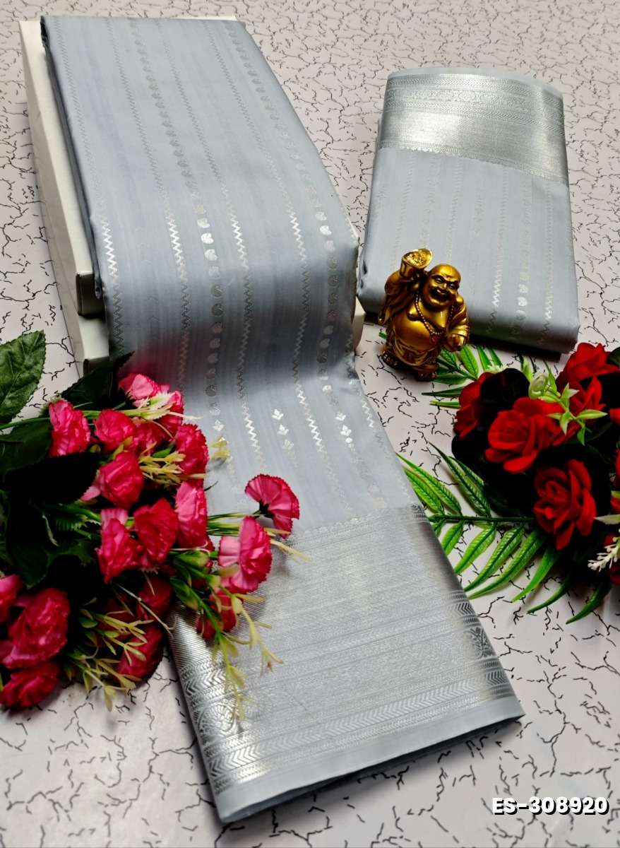 BRIDAL SILK GOLD SILVAR AND COPPER ZARI WEAVE AND WEDDING ART SILK SAREES - AS COLOR