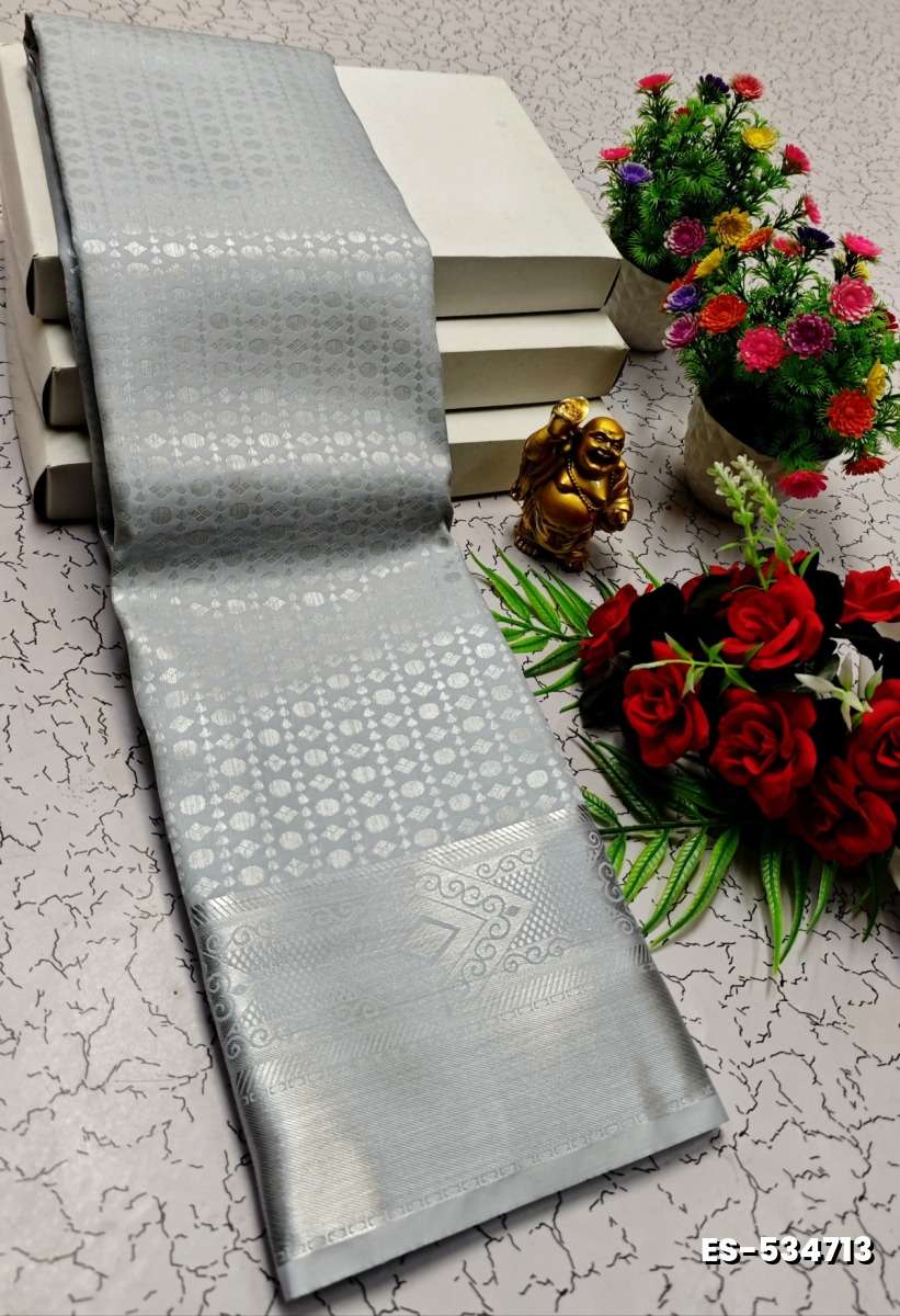BRIDAL SILK GOLD SILVAR AND COPPER ZARI WEAVE AND WEDDING ART SILK SAREES - SILVAR (1)
