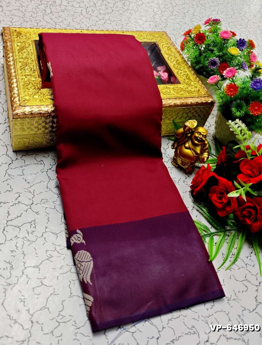 VAALAINAAR (VAZHAI) PATTU SOFT SILK SAREES FUNCTION AND FESTIVALS PERPECT WEAR - MEJANTA (2)