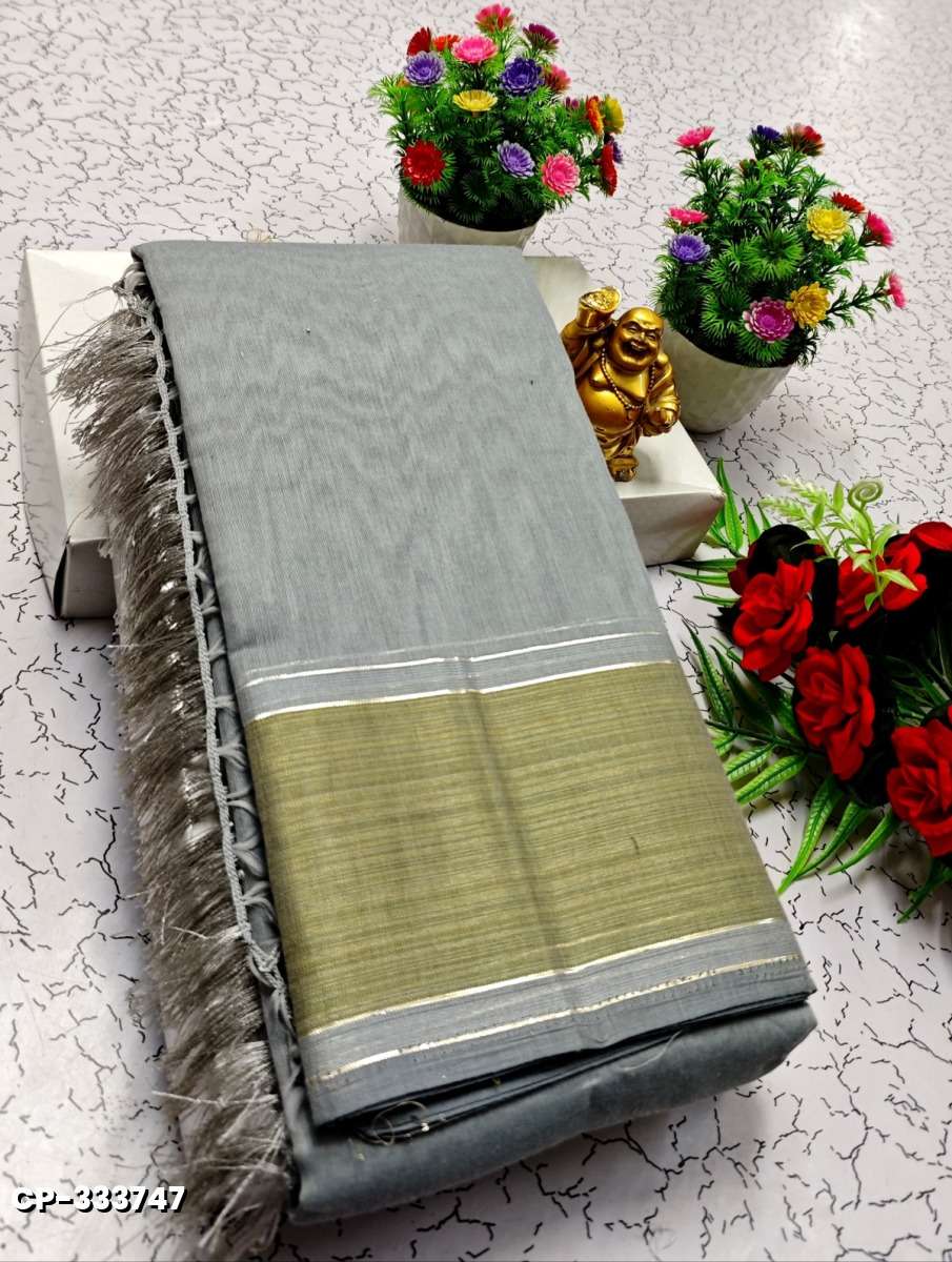 FANCY PLAIN COTTON SOFT SILK SAREES