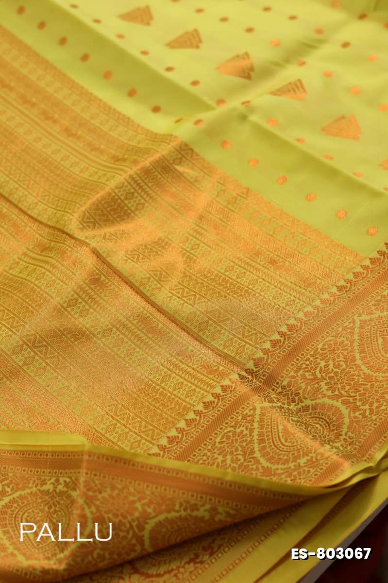 BRIDAL SILK GOLD SILVAR AND COPPER ZARI WEAVE AND WEDDING ART SILK SAREES - GOLD COLOUR (2)
