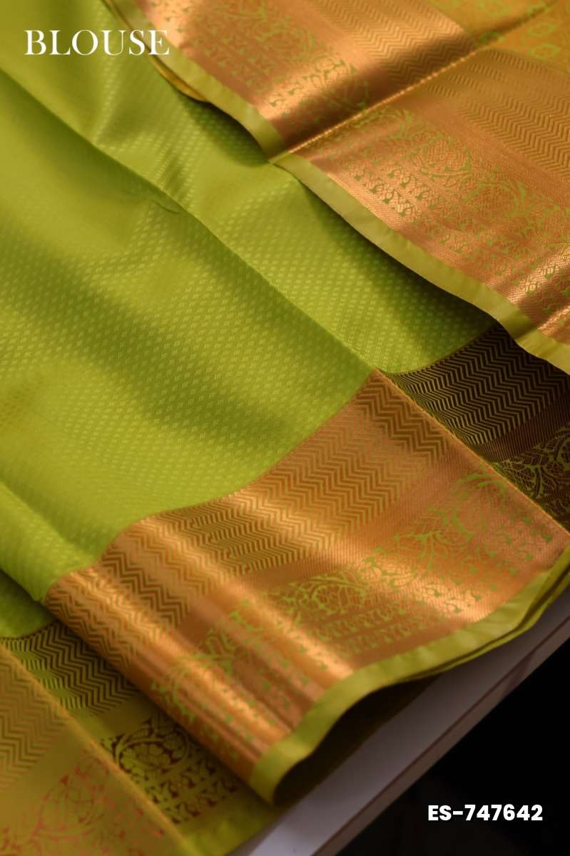 BRIDAL SILK GOLD SILVAR AND COPPER ZARI WEAVE AND WEDDING ART SILK SAREES - LIGHT PEACH (3)