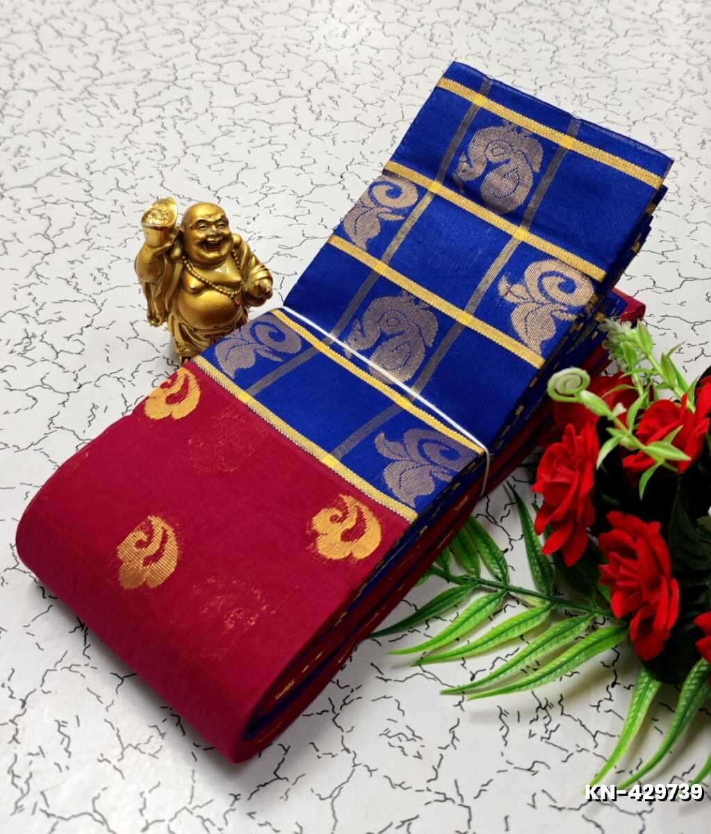 Korvai kotanji Trendy & Fancy bhutta and 2/100 Silk Cotton Sarees Function wear - VADAMALLI (1)