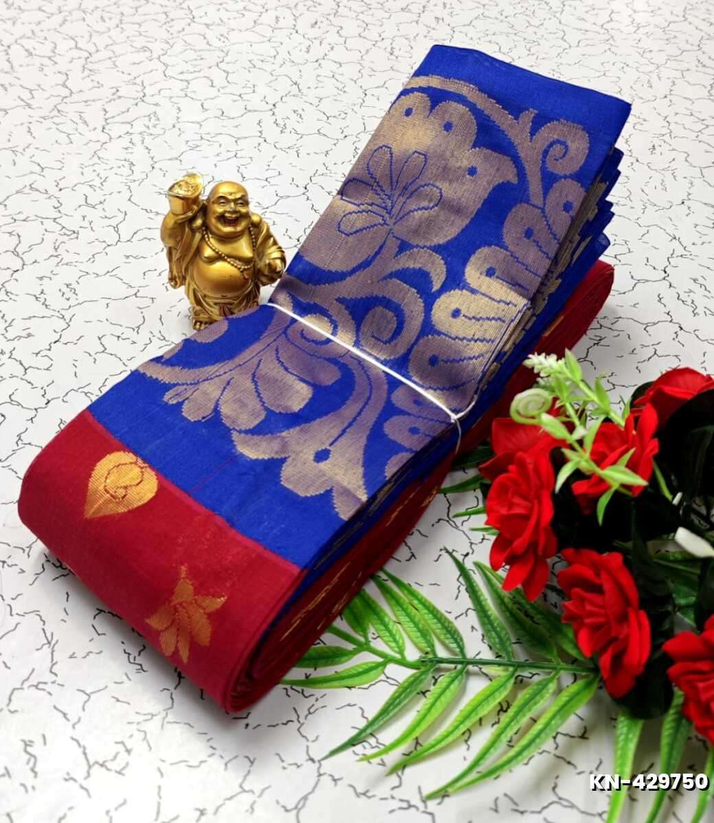 Korvai kotanji Trendy & Fancy bhutta and 2/100 Silk Cotton Sarees Function wear - MEJANTA (4)