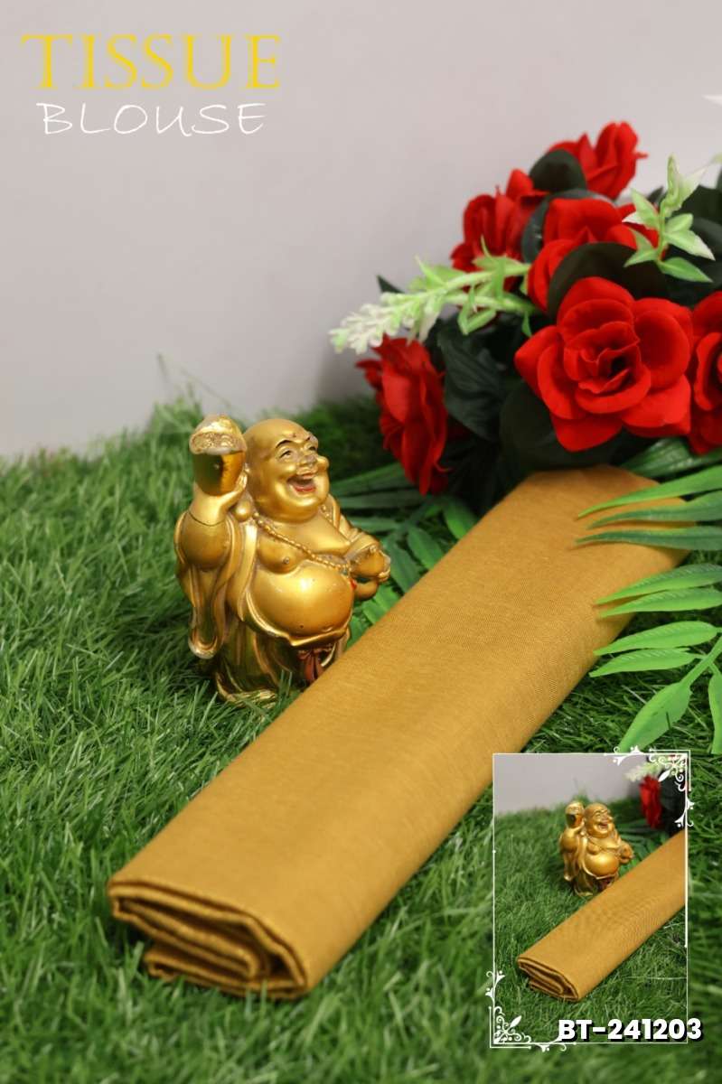 WOMEN TISSUE BLOUSE PIECE MATERIAL (1 METER ) - GOLD (1)