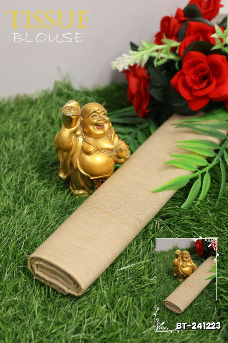 WOMEN TISSUE BLOUSE PIECE MATERIAL (1 METER ) - LIGHT SANDLE (1)