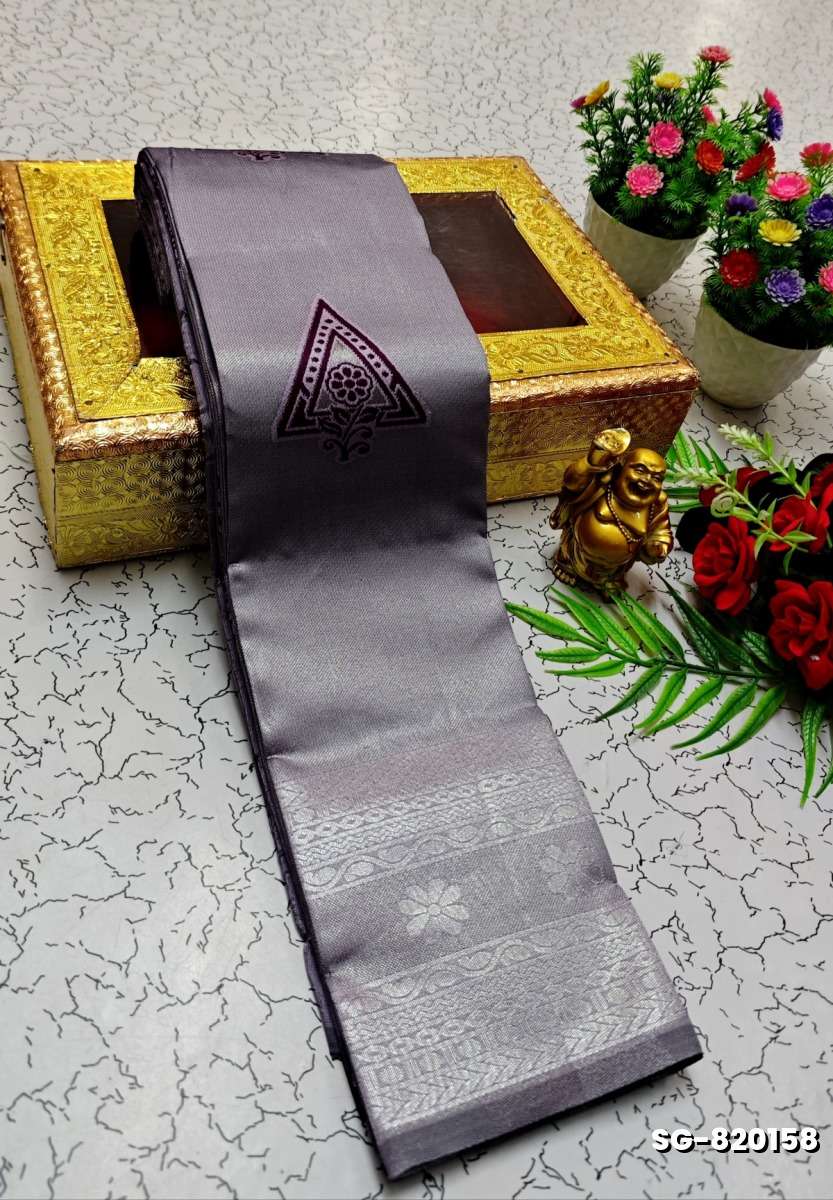 KUBERA ELITE BRIDAL RAPIER FANCY LIGHT WEIGHT SILK TYPE SAREES FUNCTION WEAR SAREE RICH DESIGN ALL OVER BODY - PURPLE