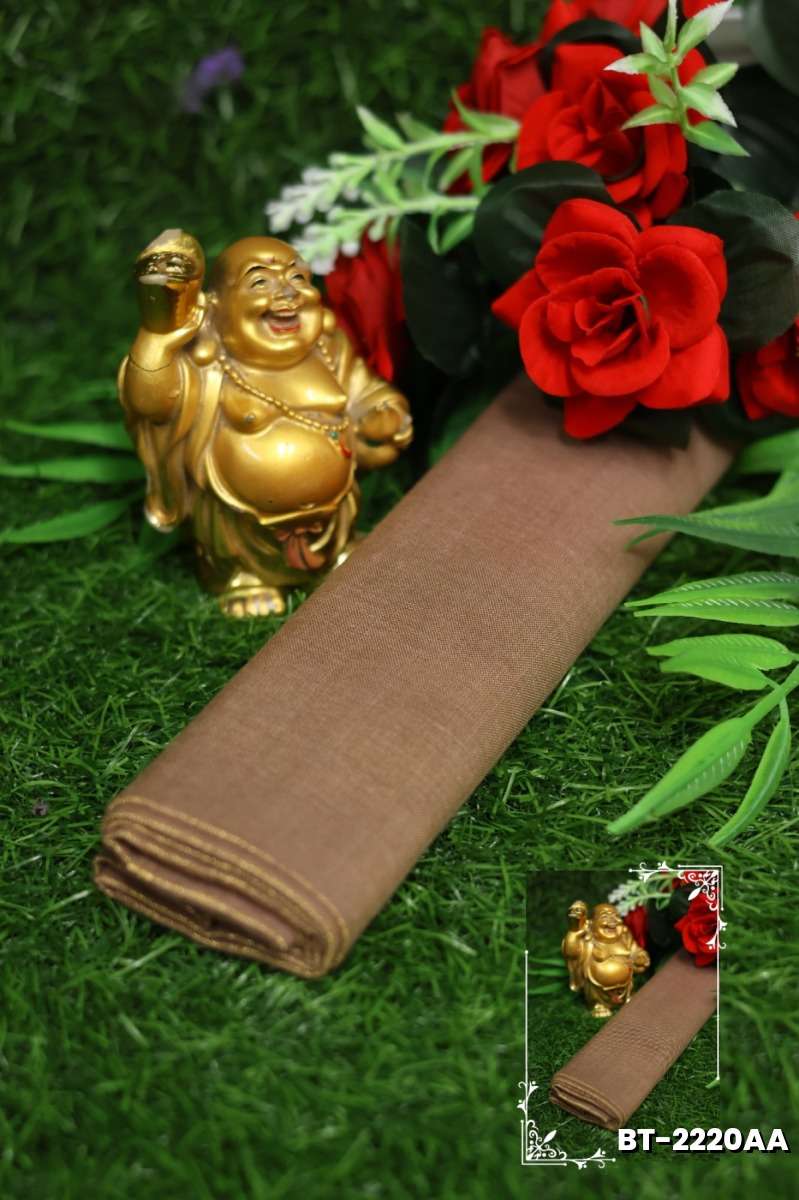 Women Tissue Blouse Piece Material ( 1 Meter ) - MILD COPPER