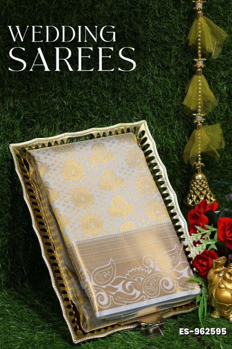 Bridal Silk Perfection  Woven from premium bridal silk — a silk variety revered for its luster, purity, and durability - OFF WHITE