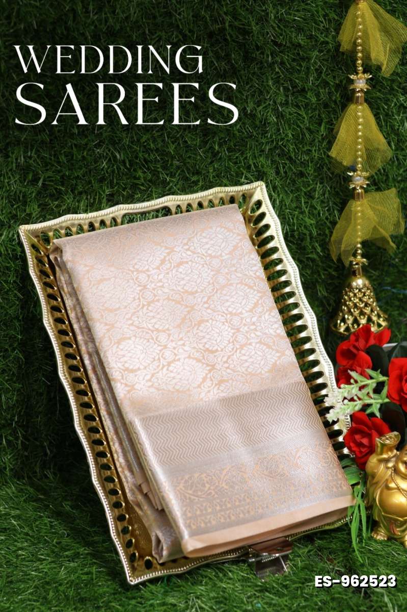 Bridal Silk Perfection  Woven from premium bridal silk — a silk variety revered for its luster, purity, and durability - LIGHT SANDLE