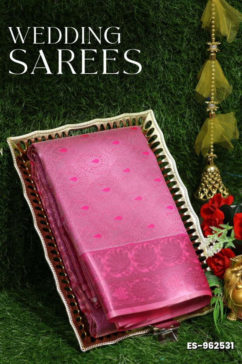 Bridal Silk Perfection  Woven from premium bridal silk — a silk variety revered for its luster, purity, and durability - DARK PINK