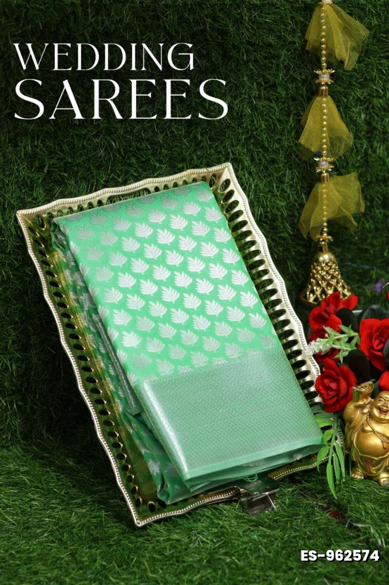 Bridal Silk Perfection  Woven from premium bridal silk — a silk variety revered for its luster, purity, and durability - EMERALD COLOUR