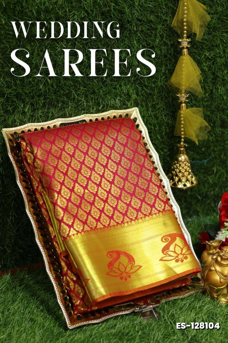 Samuthrika / Vasthrakala Bridal Silk Saree Wedding Saree - RED