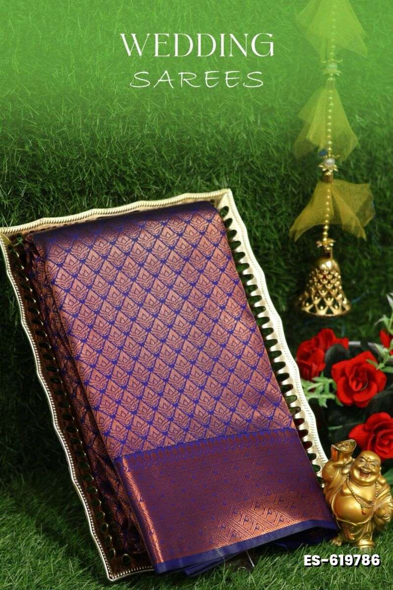 Samuthrika / Vasthrakala Bridal Silk Saree Wedding Saree - R BLUE (1)