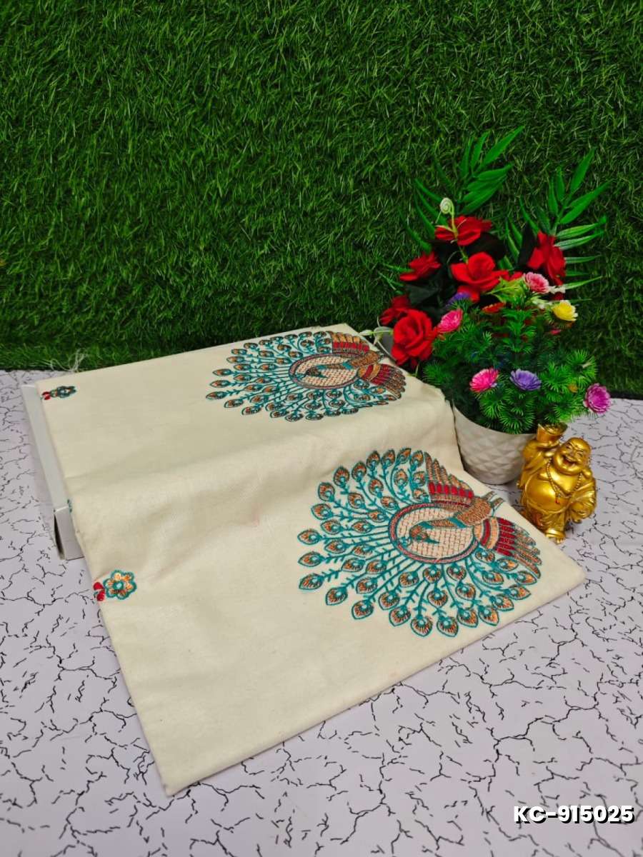 Trending kerala onam special kasavu saree full work embossed digital printing cotton saree collections - WHITE (10)