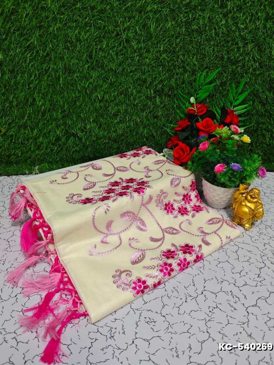 Trending kerala onam special kasavu saree full work embossed digital printing cotton saree collections - BEIGE COLOUR (9)