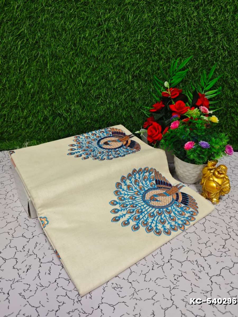 Trending kerala onam special kasavu saree full work embossed digital printing cotton saree collections - WHITE N (8)