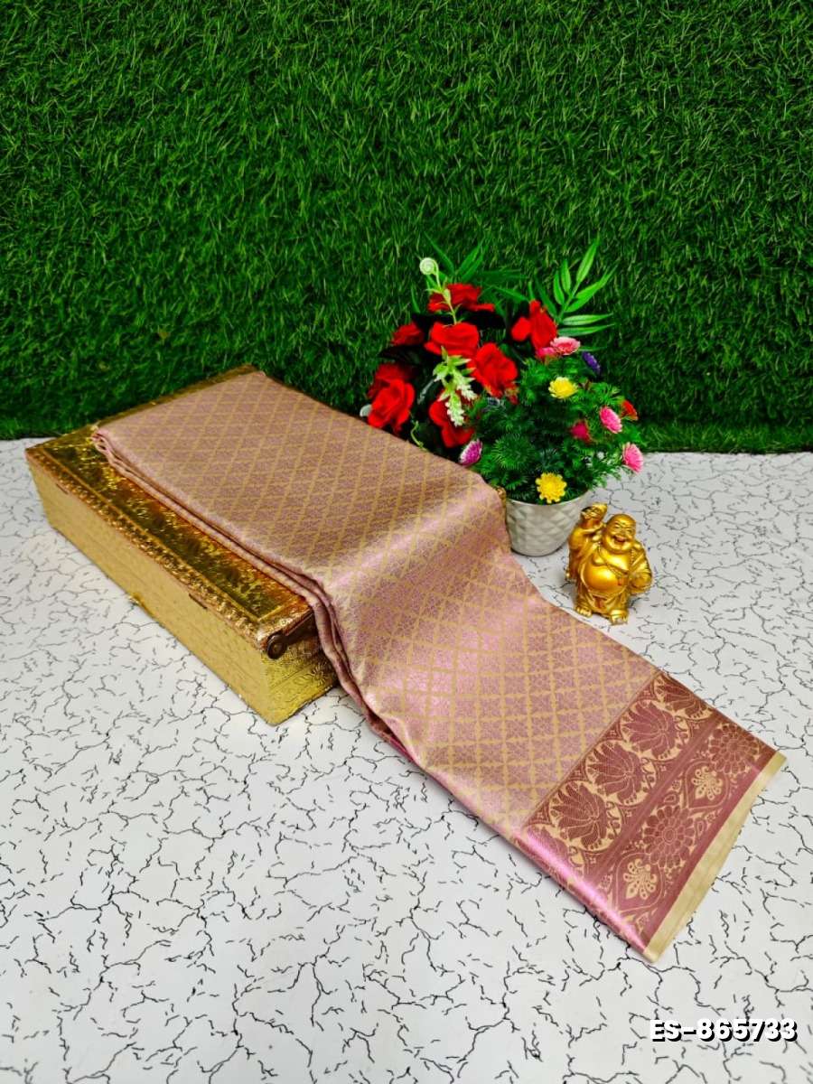 Bridal Silk Gold Silvar And Copper Zari Weave And Wedding Art Silk Sarees - CREAM (5)