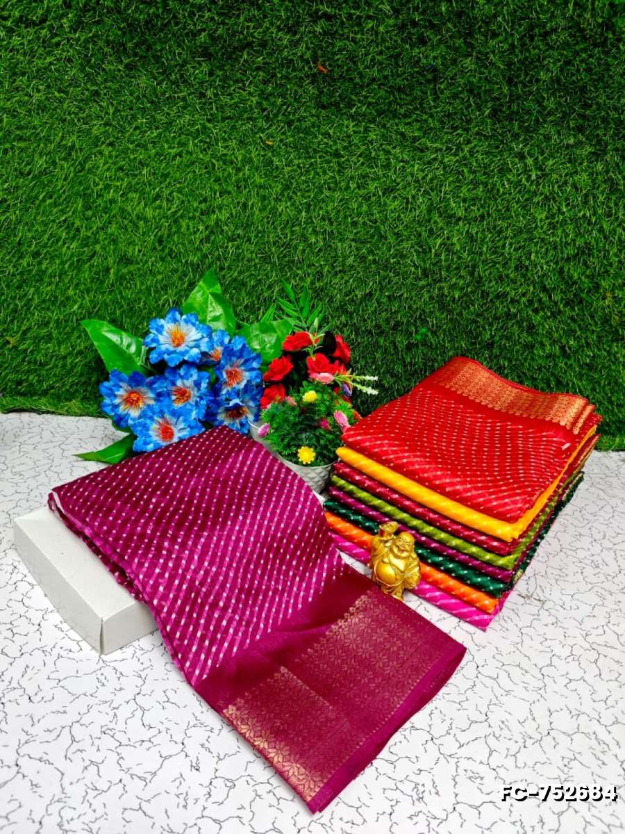 Fancy print office wear cotton sarees all over body cross line dots  design  premium look lightweight comfortable wear - WINE COLOUR