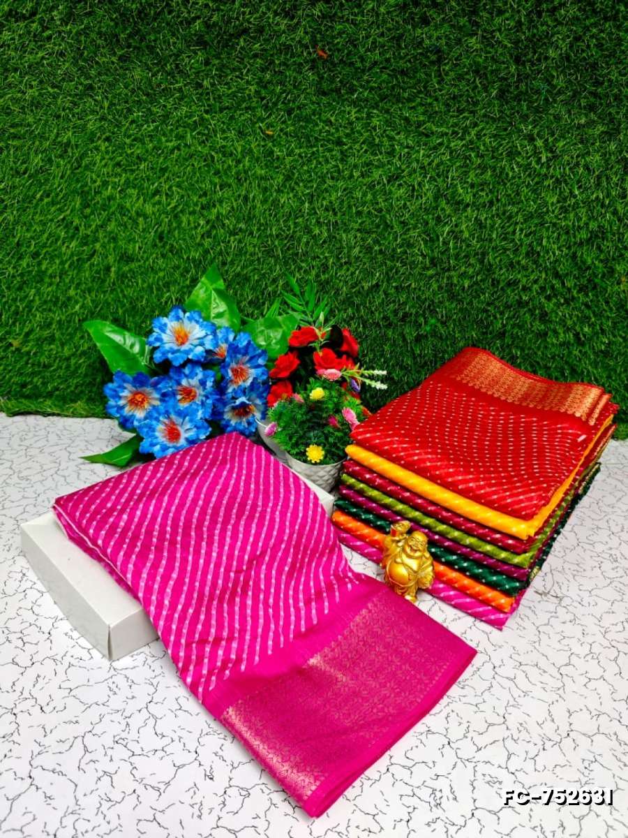 Fancy print office wear cotton sarees all over body cross line dots  design  premium look lightweight comfortable wear - DARK PINK