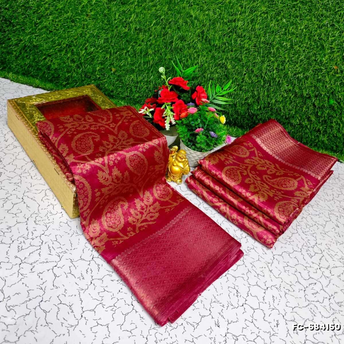 Fancy print office wear cotton sarees all over body mango and leaf pattern design premium look lightweight comfortable wear - MEJANTA
