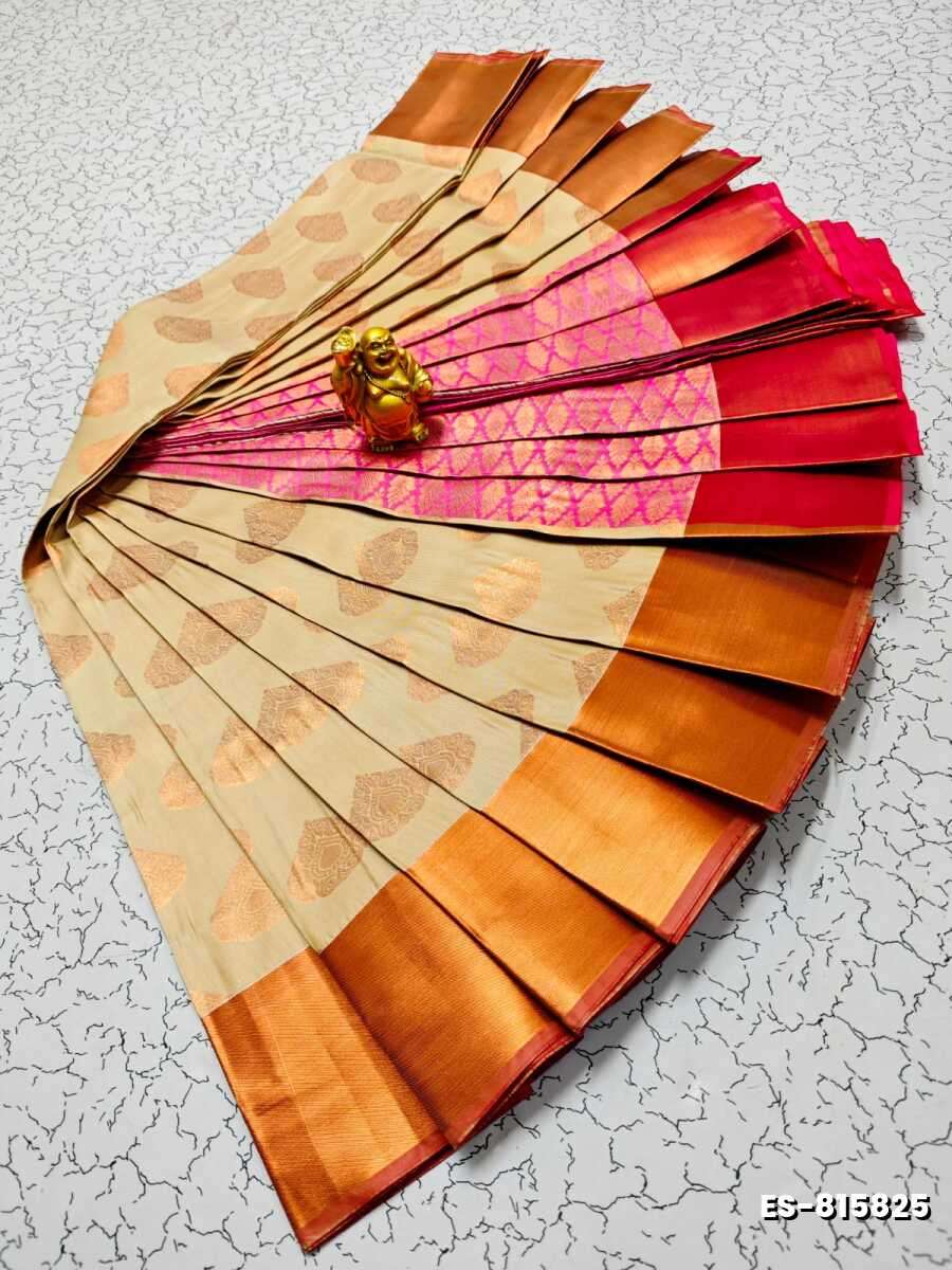 Bridal Silk Gold Silvar And Copper Zari Weave And Wedding Art Silk Sarees - WHITE (3)