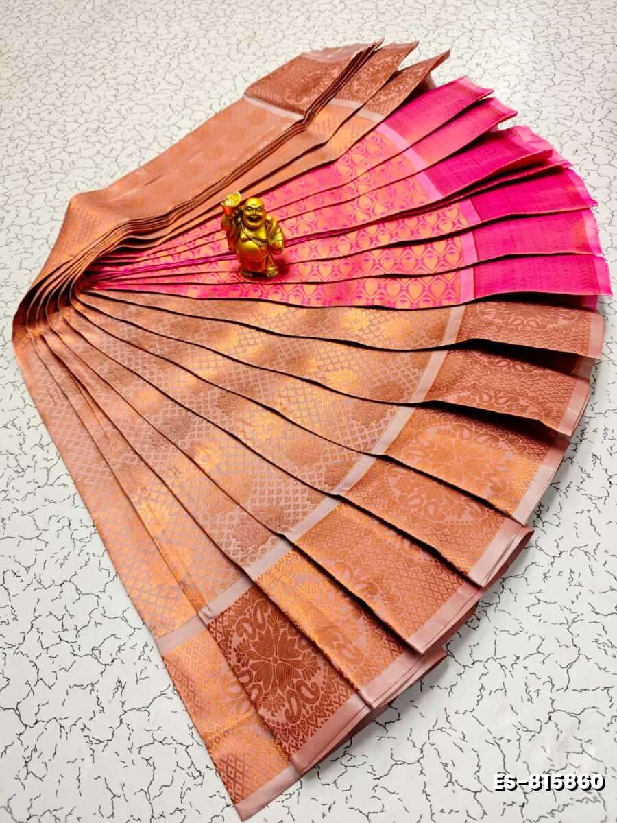 Bridal Silk Gold Silvar And Copper Zari Weave And Wedding Art Silk Sarees - CREAM COLOR (7)