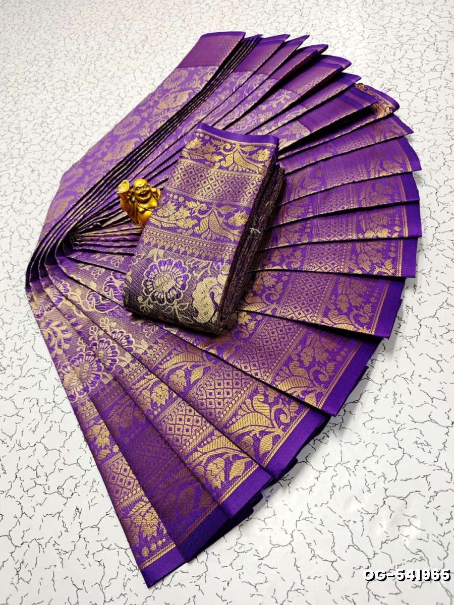 A "one gram gold trending tissue saree" typically refers to a saree made from a lightweight, sheer fabric known as tissue - INDIGO COLOUR