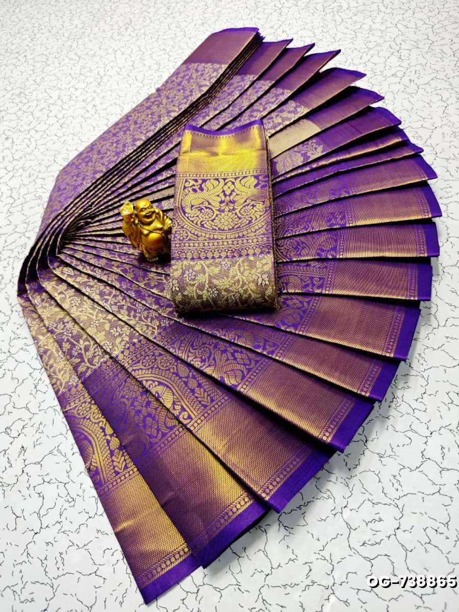 A "one gram gold trending tissue saree" typically refers to a saree made from a lightweight, sheer fabric known as tissue - INDIGO COLOUR (4)