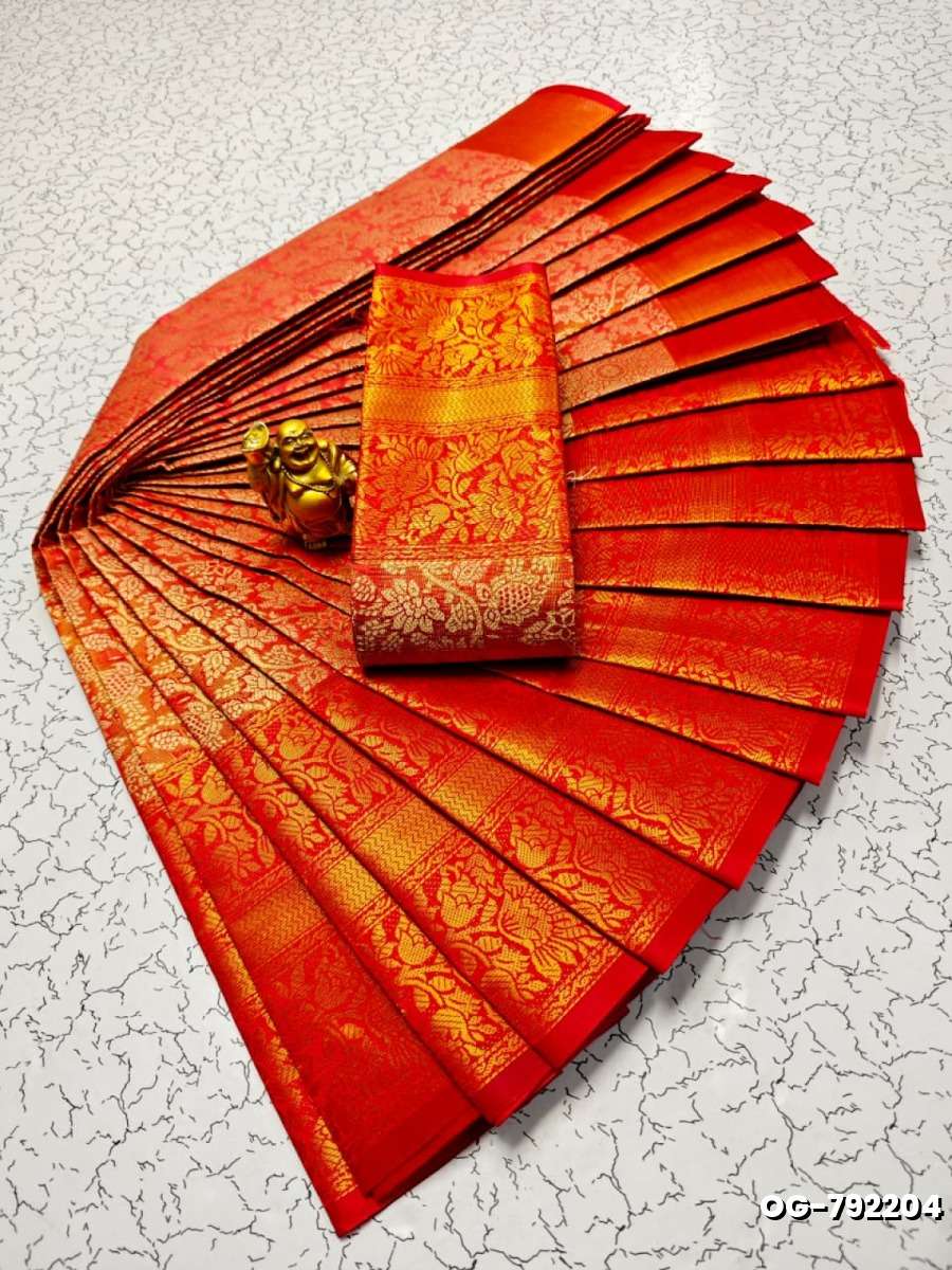 A "one gram gold trending tissue  saree" typically refers to a saree made from a lightweight, sheer fabric known as tissue  saree