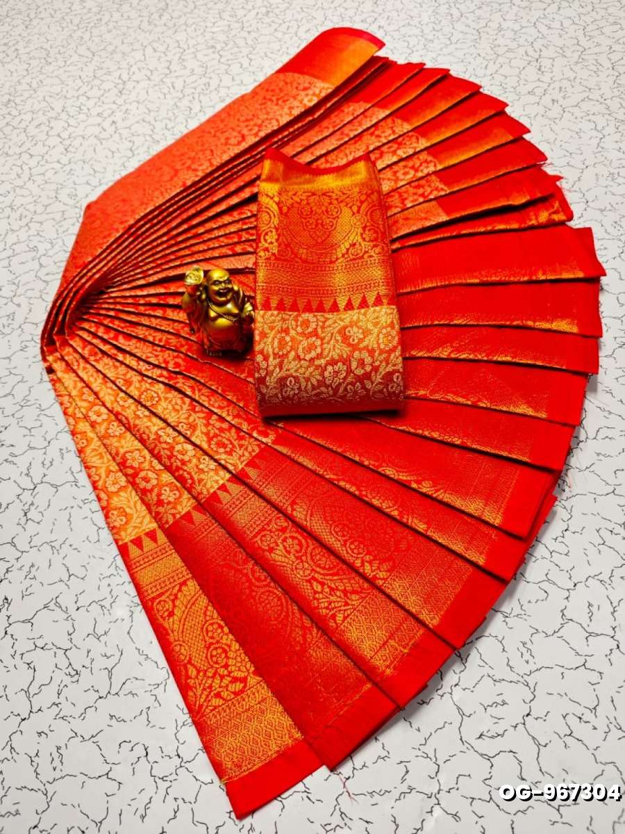 A "one gram gold trending tissue sarees" typically refers to a saree made from a lightweight, sheer fabric known as tissue