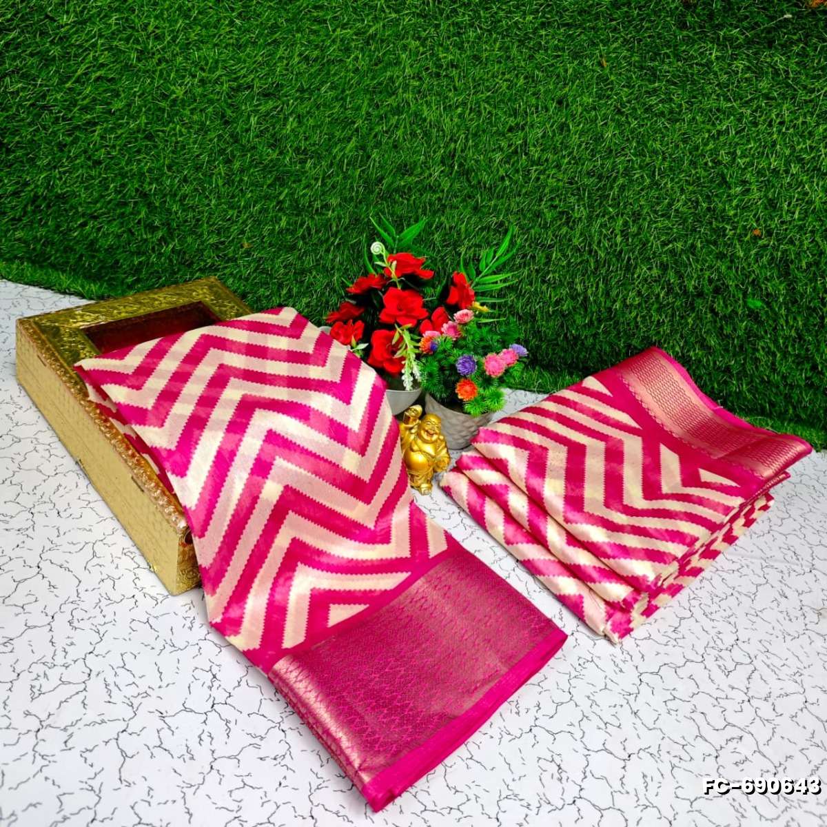 Fancy print office wear cotton sarees all over body mango and leaf pattern design premium look lightweight comfortable wear - LIGHT PINK (1)