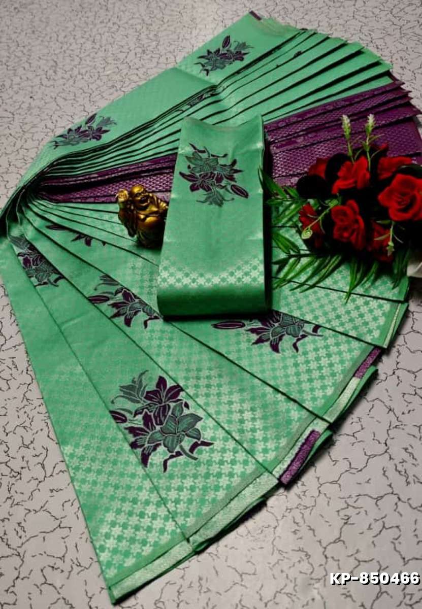 Kubera borderless elite bridal rapier fancy light weight silk type sarees function wear - TUQUOISE