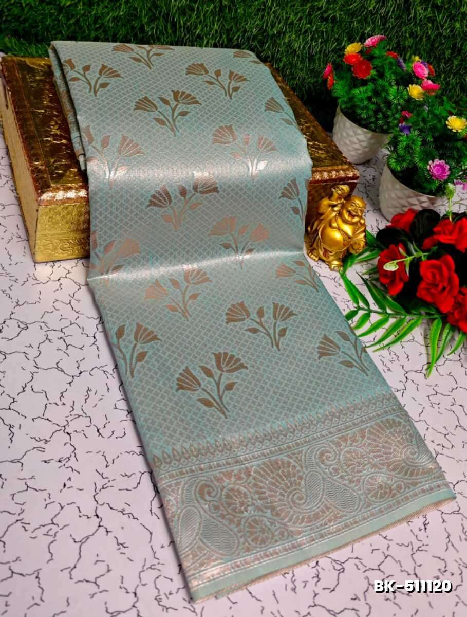 Banaras with our Banarasi Cotton fabric — a beautiful fusion of classic artistry and breathable comfort wear saree - AS COLOR