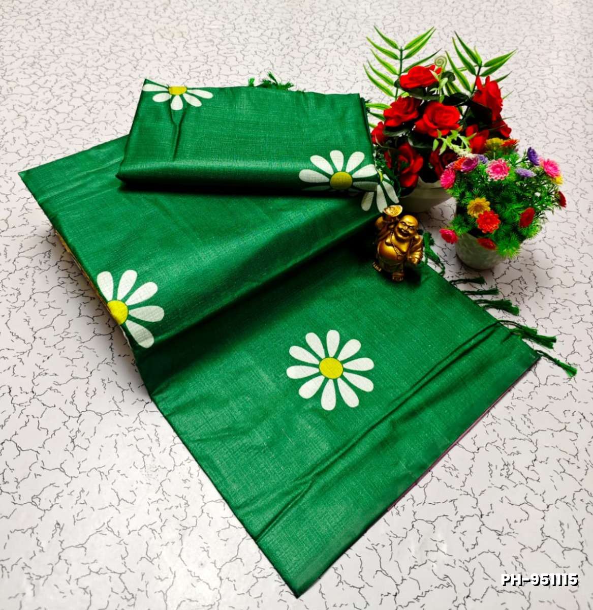 Elegant Pashmina Cotton Saree – Trending Collection - GREEN