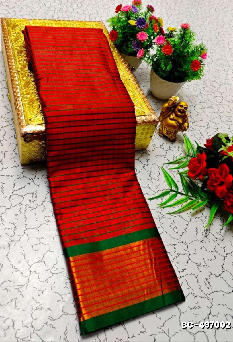 Beauty checked soft silk rich look design soft material function and party wear - MERUN