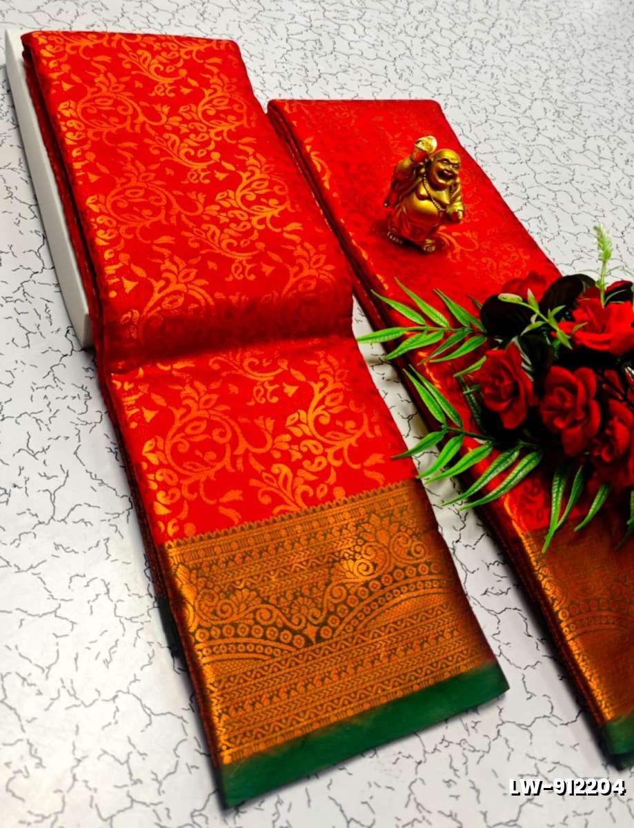 Wedding luxury silk saree with premium zari design || wedding sarees collection - RED