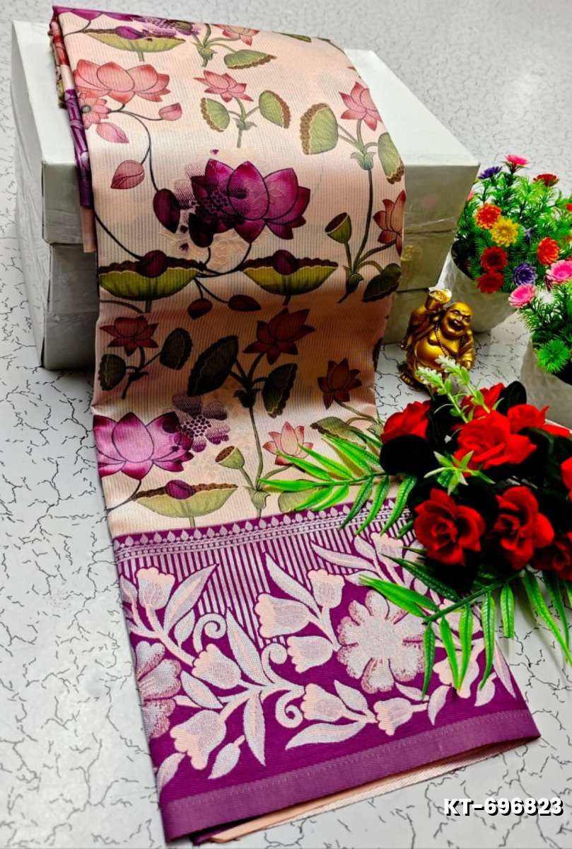 Elegant Kalamkari Tissue Saree for Festivities & Weddings - LIGHT SANDLE (1)