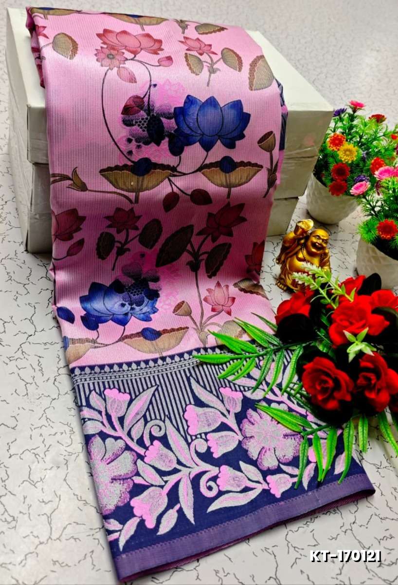 Elegant Kalamkari Tissue Saree for Festivities & Weddings - BABY PINK (2)