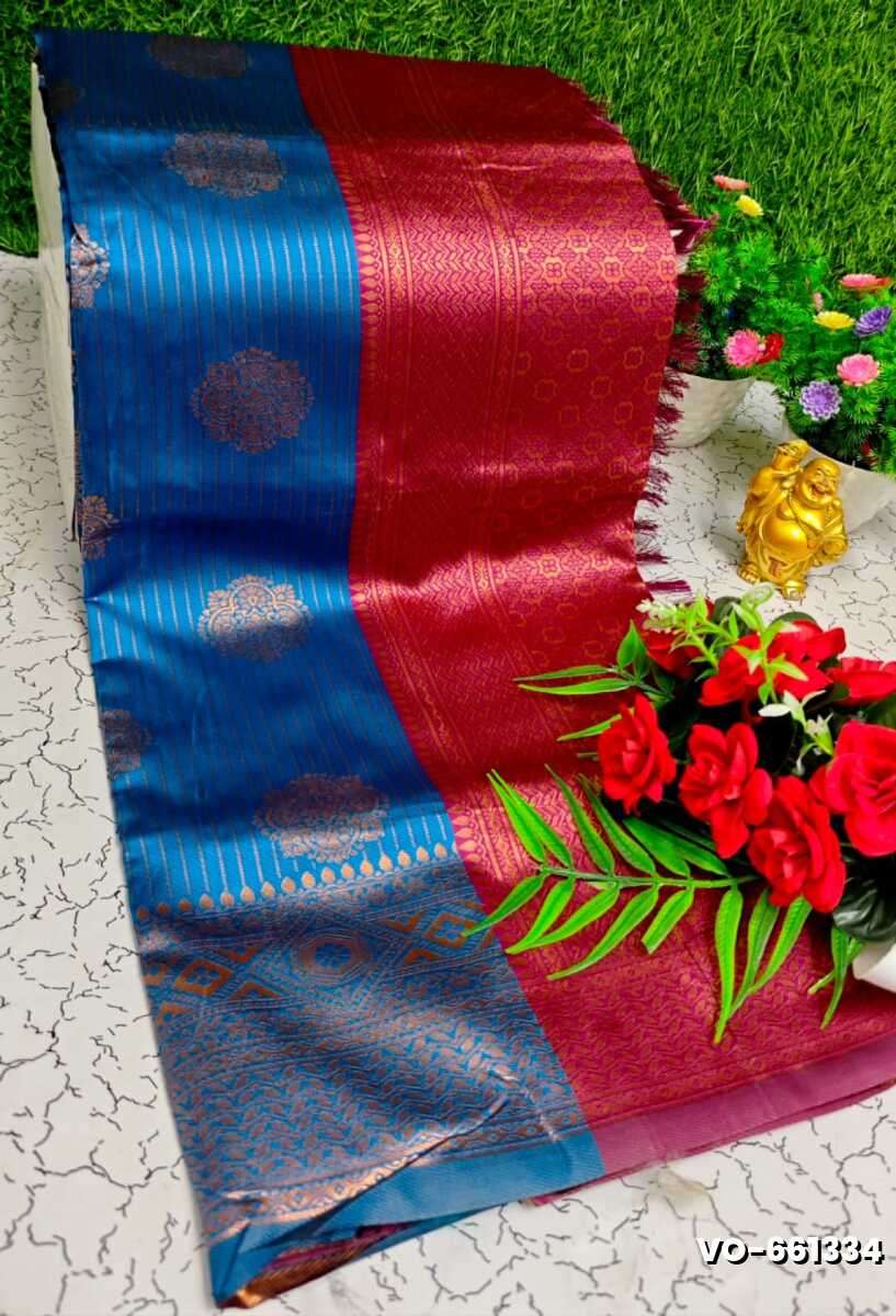 Traditional vaira oosi silk saree - perfect for weddings & festivals - PEACOCK BLUE