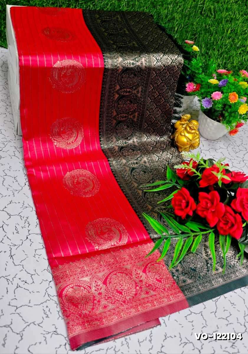 Traditional vaira oosi silk saree - perfect for weddings & festivals - RED (1)