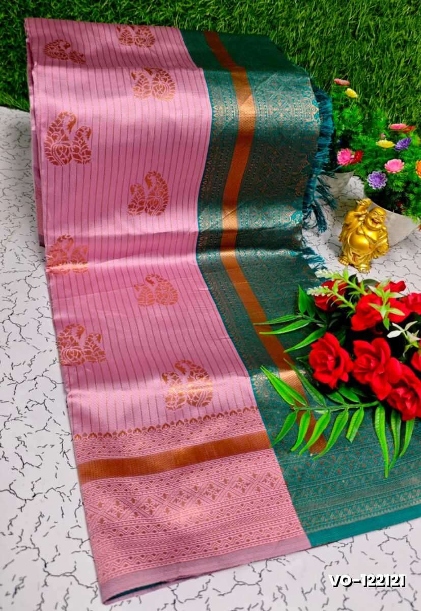 Traditional vaira oosi silk saree - perfect for weddings & festivals - BABY PINK (1)