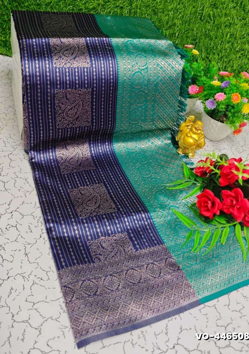 Traditional vaira oosi silk saree - perfect for weddings & festivals - NAVY COLOUR