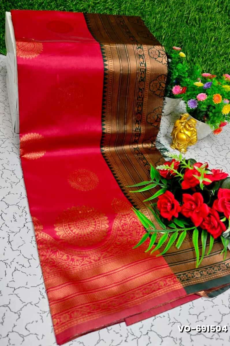 Traditional vaira oosi silk saree - perfect for weddings & festivals - RED (5)