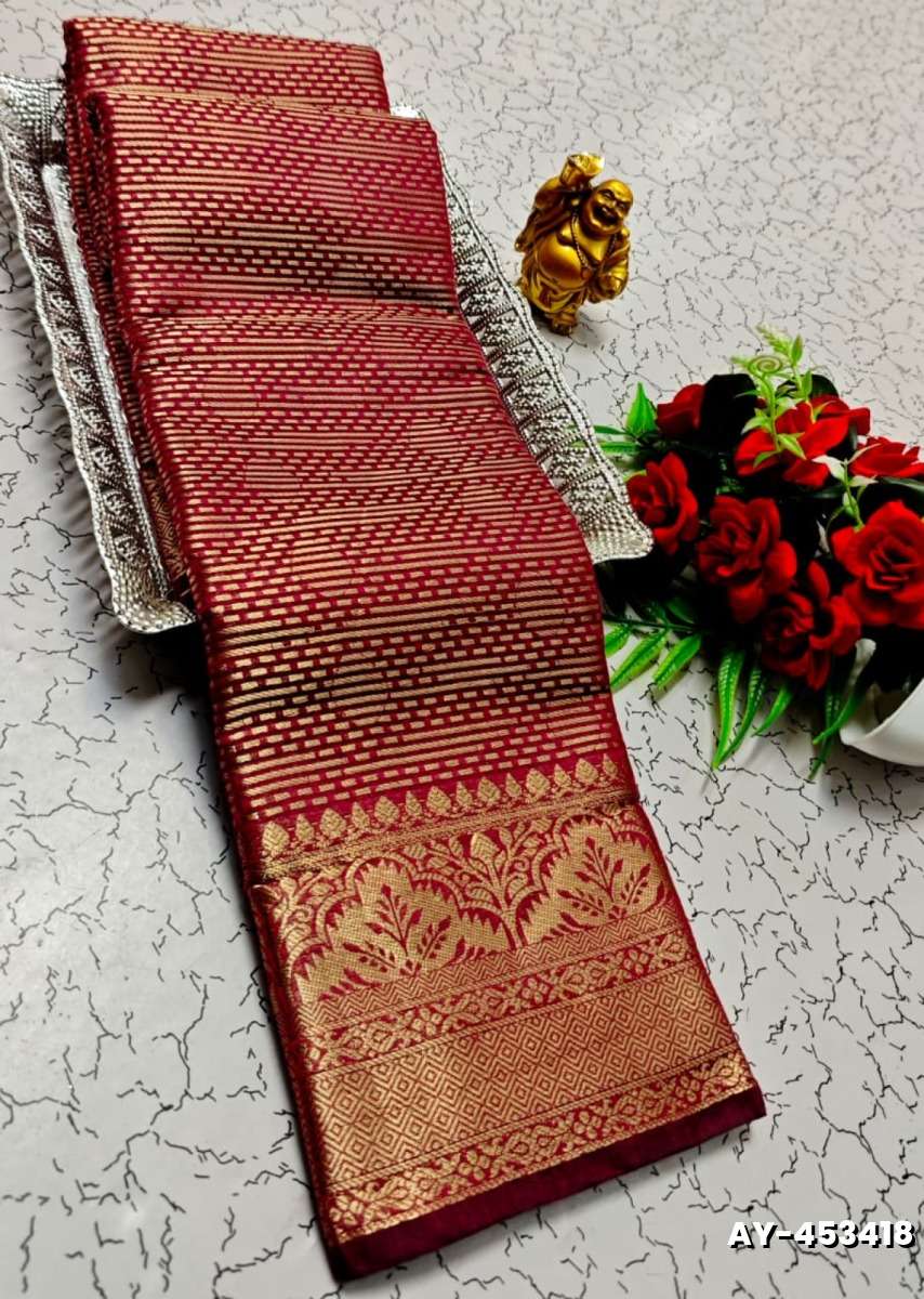 Ayusha Pattu Saree  Pure Silk with Grand Zari Work - PEACH (1)